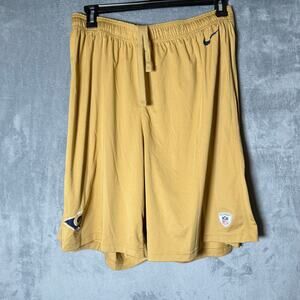 Nike St Louis Rams Shorts Mens Medium Gold NFL Dri Fit Athletic Training Shorts